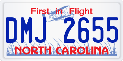NC license plate DMJ2655