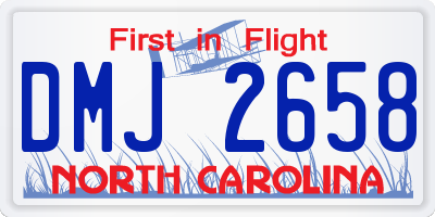 NC license plate DMJ2658