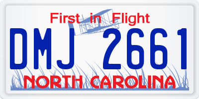 NC license plate DMJ2661