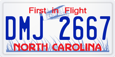 NC license plate DMJ2667