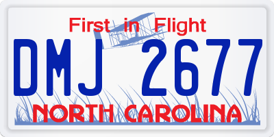 NC license plate DMJ2677