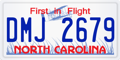 NC license plate DMJ2679