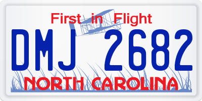 NC license plate DMJ2682