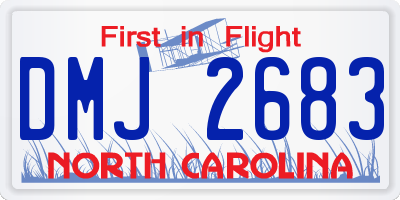 NC license plate DMJ2683