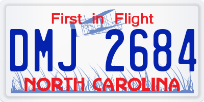 NC license plate DMJ2684