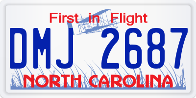 NC license plate DMJ2687