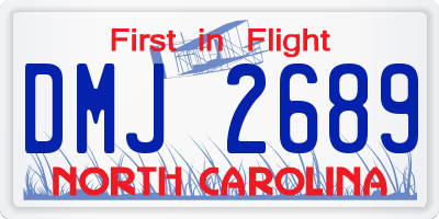 NC license plate DMJ2689