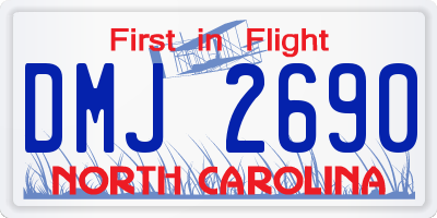 NC license plate DMJ2690