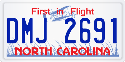 NC license plate DMJ2691