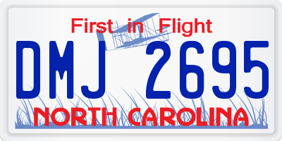 NC license plate DMJ2695