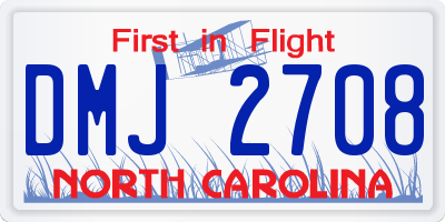 NC license plate DMJ2708