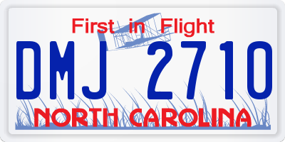 NC license plate DMJ2710
