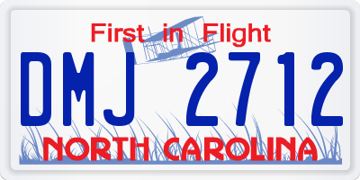 NC license plate DMJ2712
