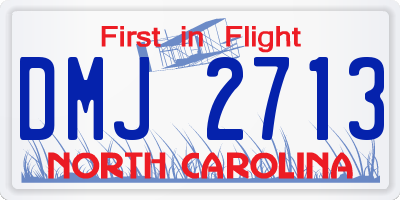 NC license plate DMJ2713