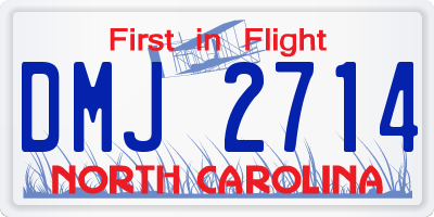 NC license plate DMJ2714