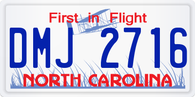 NC license plate DMJ2716