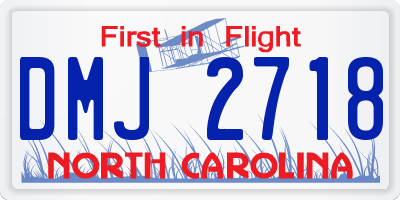 NC license plate DMJ2718