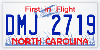 NC license plate DMJ2719