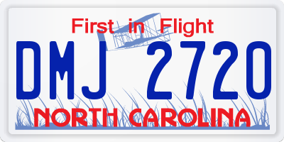 NC license plate DMJ2720