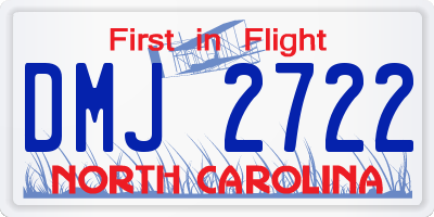 NC license plate DMJ2722