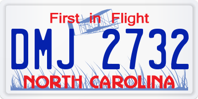 NC license plate DMJ2732