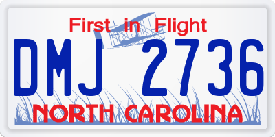 NC license plate DMJ2736