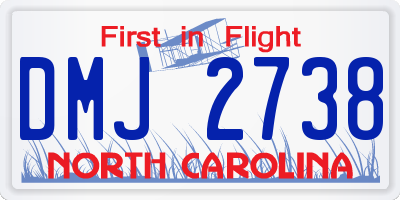 NC license plate DMJ2738
