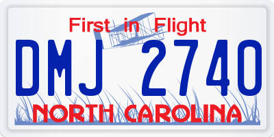 NC license plate DMJ2740