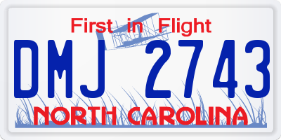 NC license plate DMJ2743