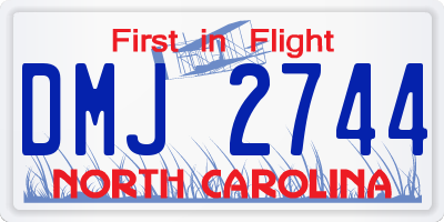 NC license plate DMJ2744