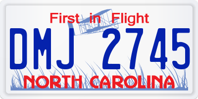 NC license plate DMJ2745