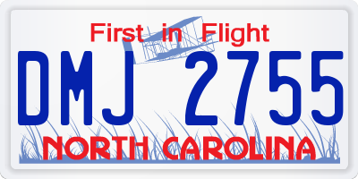 NC license plate DMJ2755