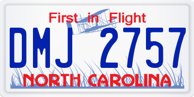 NC license plate DMJ2757