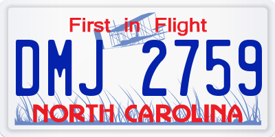 NC license plate DMJ2759
