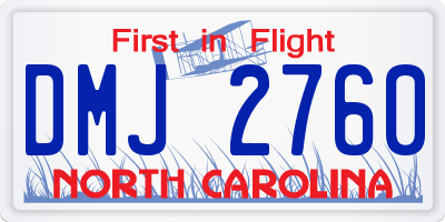 NC license plate DMJ2760