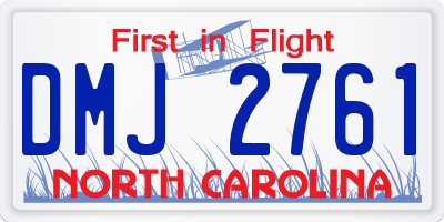 NC license plate DMJ2761