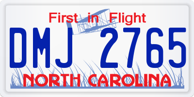NC license plate DMJ2765