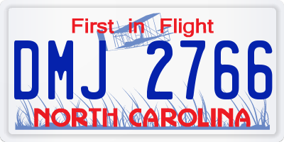 NC license plate DMJ2766