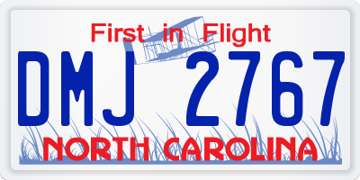 NC license plate DMJ2767