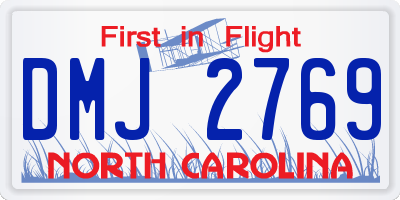 NC license plate DMJ2769