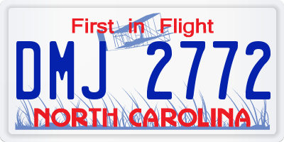 NC license plate DMJ2772
