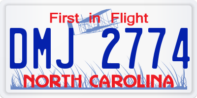 NC license plate DMJ2774