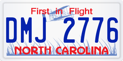 NC license plate DMJ2776