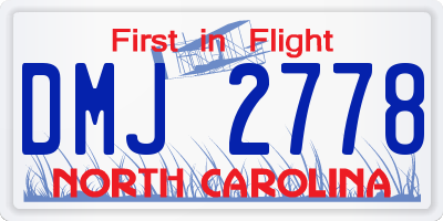 NC license plate DMJ2778
