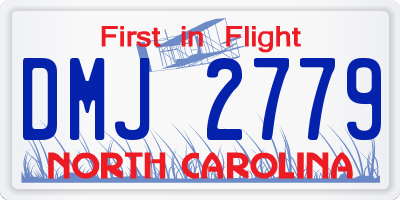 NC license plate DMJ2779