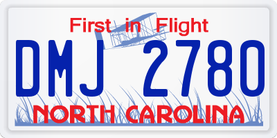 NC license plate DMJ2780