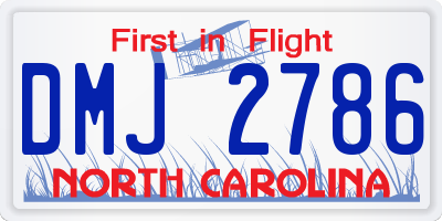 NC license plate DMJ2786