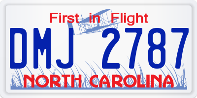 NC license plate DMJ2787