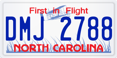 NC license plate DMJ2788