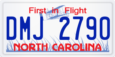 NC license plate DMJ2790